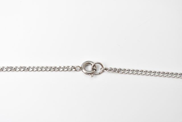 Chanel Necklace Pendant Coco Mark Rhinestone Faux Pearl Silver Rye Togo Old