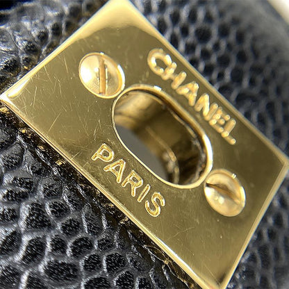 Chanel Matelasse 25 Chain Shoulder Bag W Flap Black