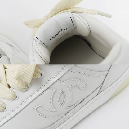 Chanel Coco Mark Sneakers - Gg39978 24P Size 39 24.5cm (9.65in) White