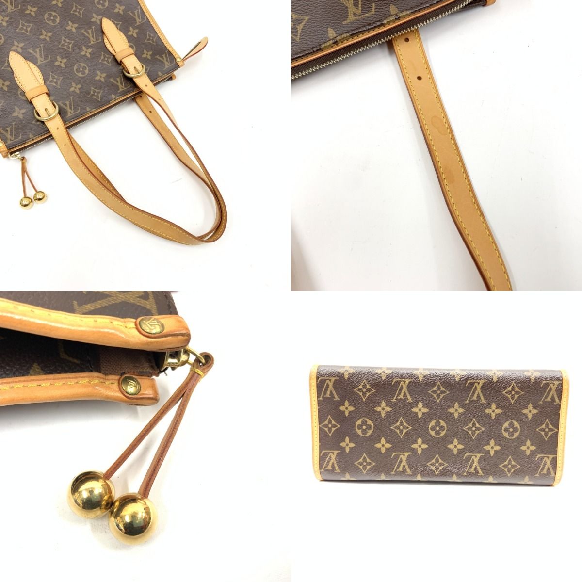 Louis Vuitton Monogram Popincourt Eau Shoulder Bag M40007 Brown