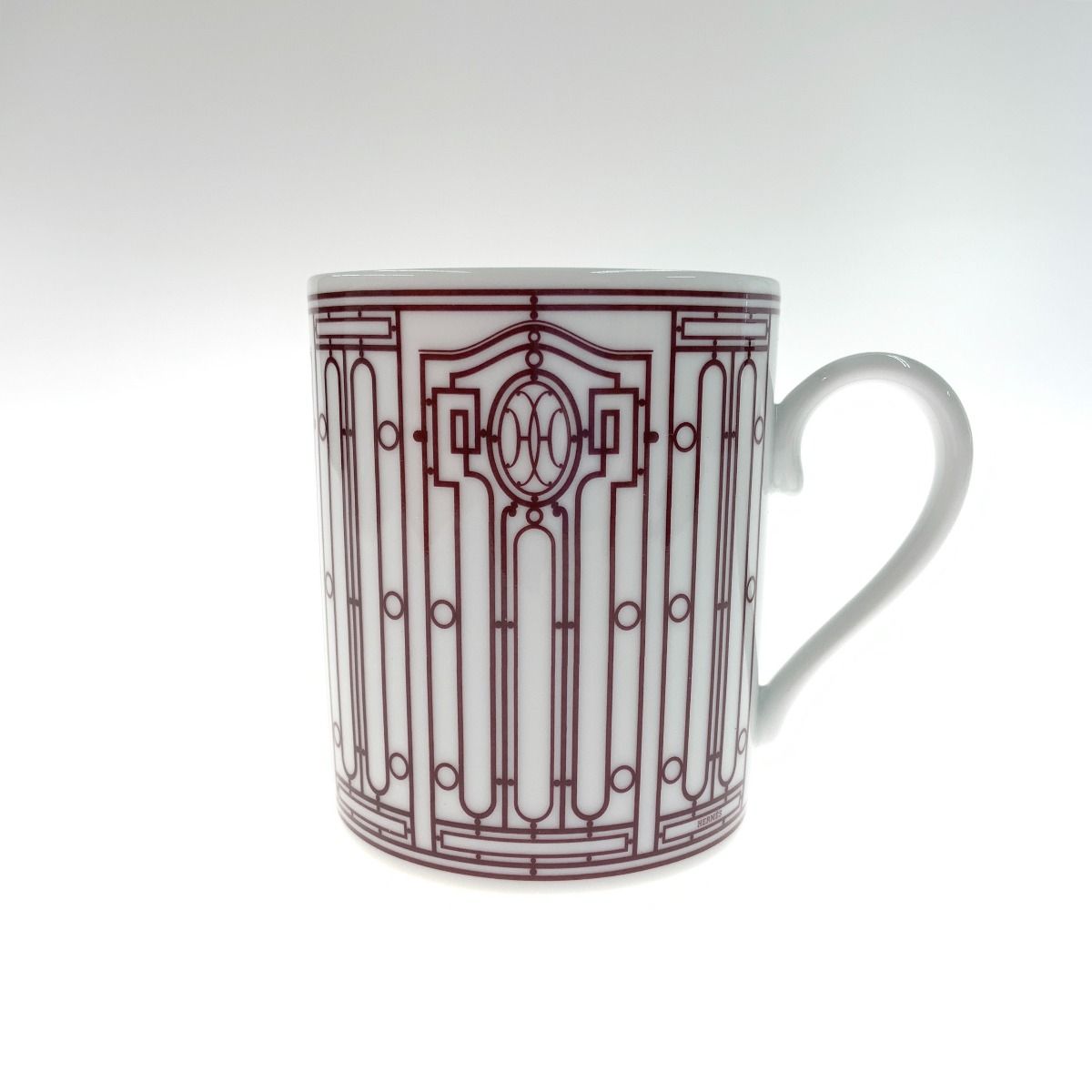 Hermes H Deco Mug White X Red