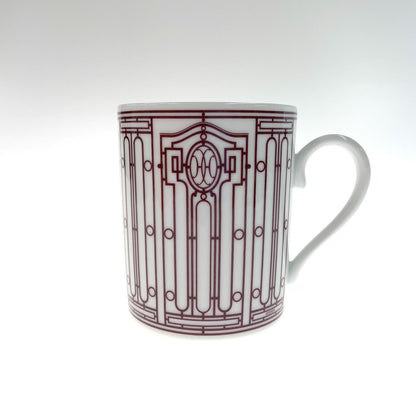 Hermes H Deco Mug White X Red