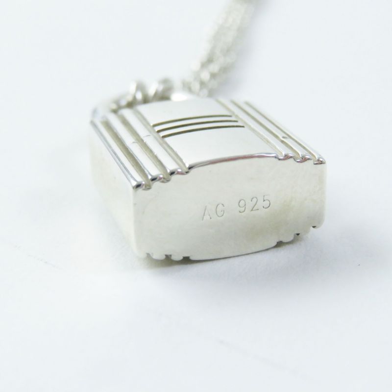 Hermes Ag925 Cadenas Chain Necklace/pendant Silver With Box And Case Weight