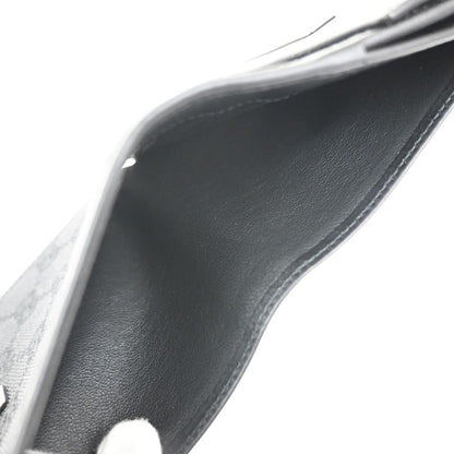 Gucci Wallet GG Bifold Wallet Black Canvas Leather 35ka628