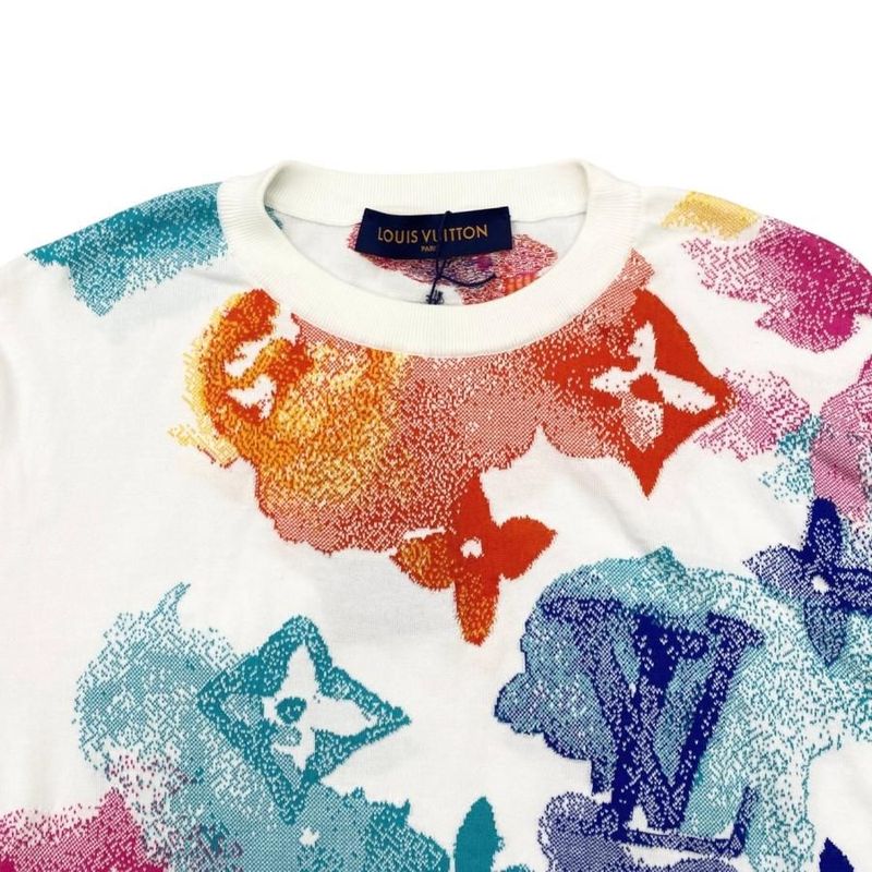 Louis Vuitton Short Sleeve T-Shirt Virgil Abloh Water Color Monogram Rm211v Zlw