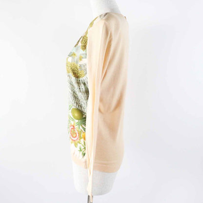 Hermes Passiflores Passionflower Silk Cotton Twill Raine Knit Cut And Sewn