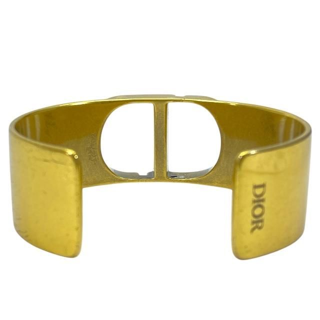 Christian DIOR Bracelet Bangle Accessories Jewelry Small Logo GP Gold