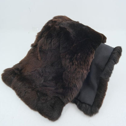 Chanel Rabbit Fur And Silk Black Women's Stole