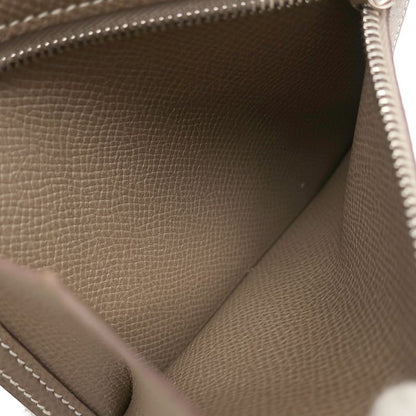 Hermes Trifold Wallet Click 12 Vaux Epson Etoupe Silver Hardware Grained C