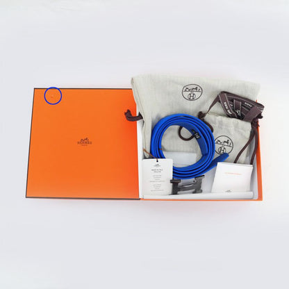 Hermes Knit Belt Sprint M Monochrome H Buckle Blue - Black Men's Man