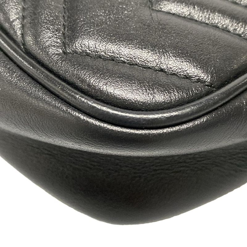 Gucci Shoulder Bag GG Marmont Quilted Mini Bag 448065 Black Chain Shoulder