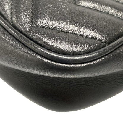 Gucci Shoulder Bag GG Marmont Quilted Mini Bag 448065 Black Chain Shoulder