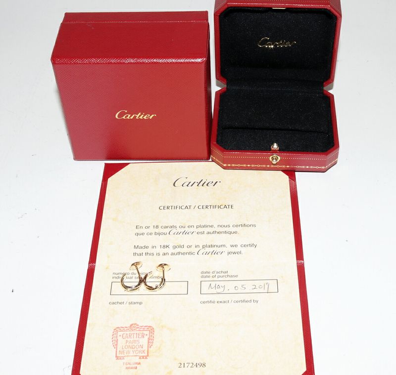 Cartier Earrings 18K Yellow Gold 18K White Gold 18K Pink Gold Trinity Earrings