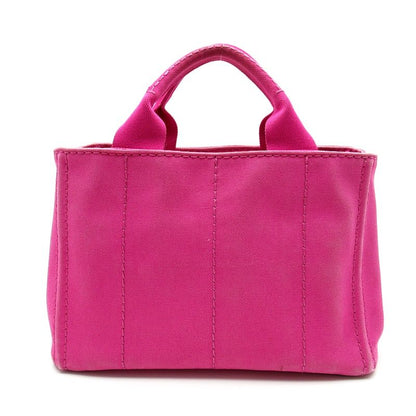 Prada Canapa Tote TPM Bn2439 Canvas Ladies Handbag Pink (Fuxia) Excellent