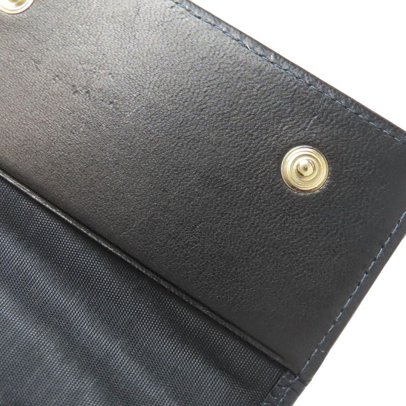 Chanel Coco Mark Gold Hardware Key Case Grained Calfskin Women