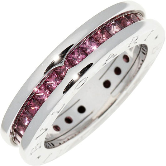Bulgari Ring 18K White Gold Rhodolite Garnet Bzero1 Ring XS An852563