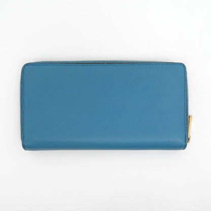 Gucci Logo Zip Around Wallet 658691 Blue - Blue Long Wallet Leather