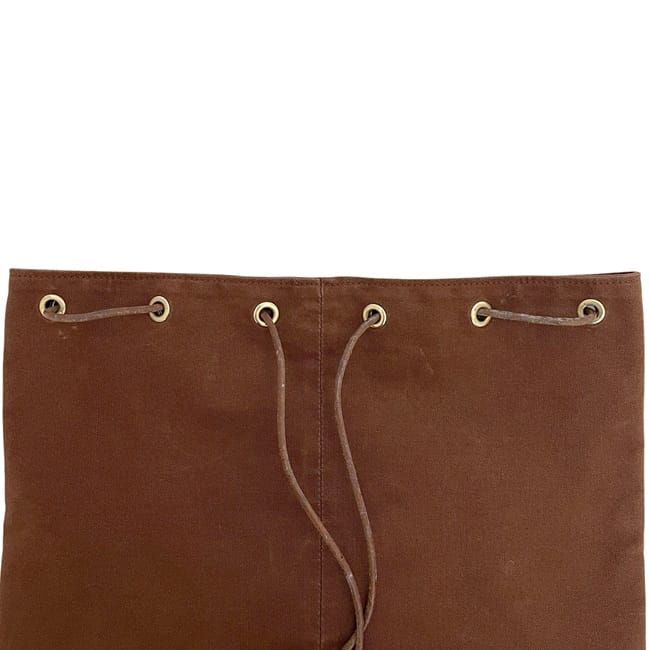 Hermes Drawstring Backpack Porochon Mimir PM Brown Excellent Condition Cotton