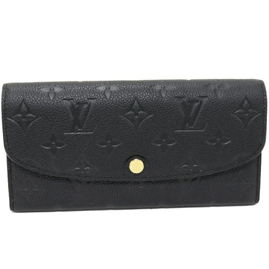Louis Vuitton Zipper Long Wallet With Coin Purse Monogram Empreinte Noir Black