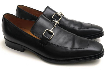 Gucci Bit Loafers Shoes Men Leather Genuine Black 204396 Horsebit Leather Sole