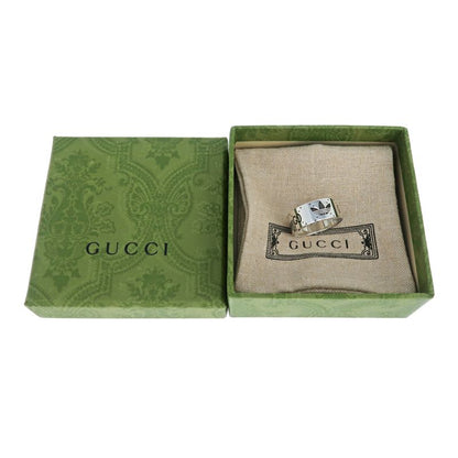 Gucci Adidas Collaboration Ring Engraving Wide Trefoil 17 Ag925 Jewelry