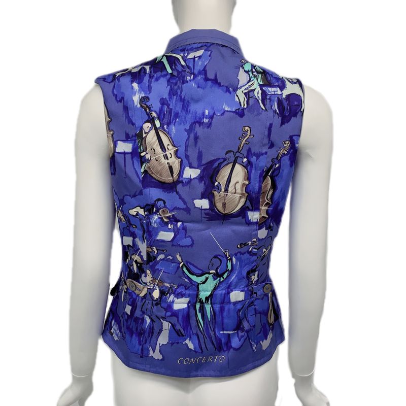 Hermes Concerto Vest Size 38 Blue