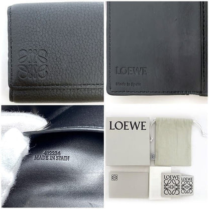 Loewe 6ring Key Case Black Anagram C660k92x02 Excellent Condition