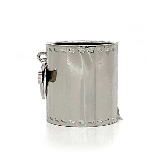 Hermes Scarf Ring Silver Saddle