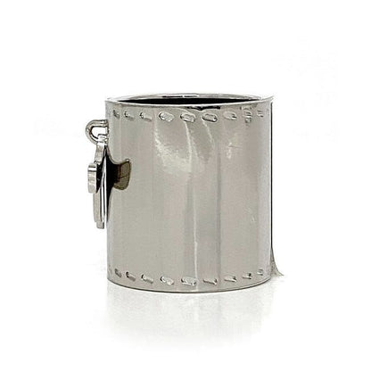 Hermes Scarf Ring Silver Saddle