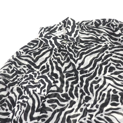 Saint Laurent Paris 2019 564172 100% Wool Light Hand Long Sleeve Zebra Shirt