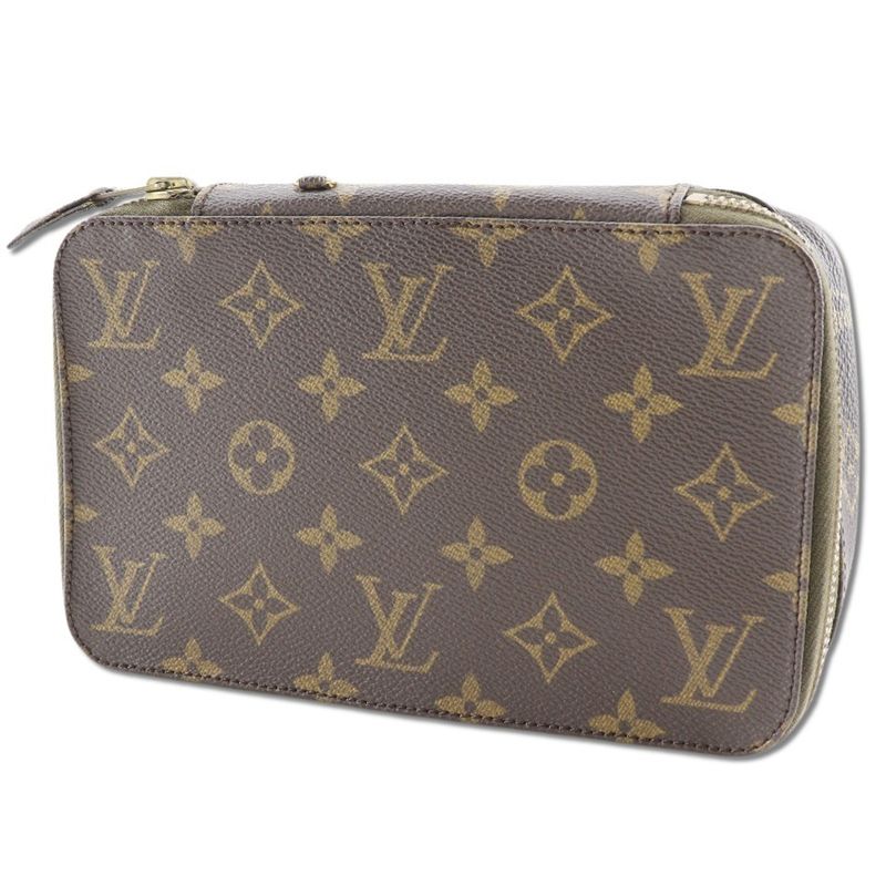 Louis Vuitton Poche Monte Carlo Jewelry Case M47350 Monogram Canvas Unisex Pouch