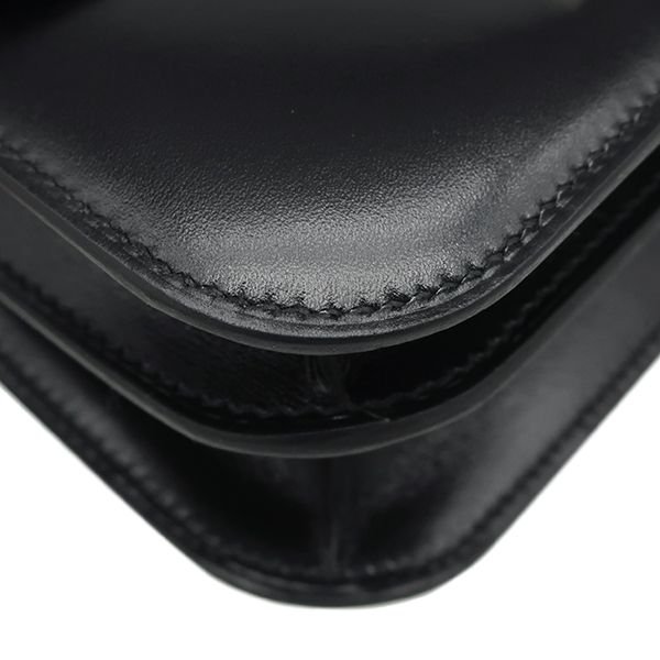 Hermes Shoulder Bag Constance 3 Mini Miroir Box Calf Black Silver Hardware