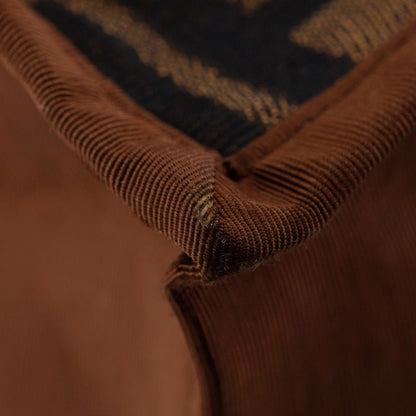 Fendi Zucca Tote Bag 8bh235-gkf Nylon Canvas Brown Unisex Handbag