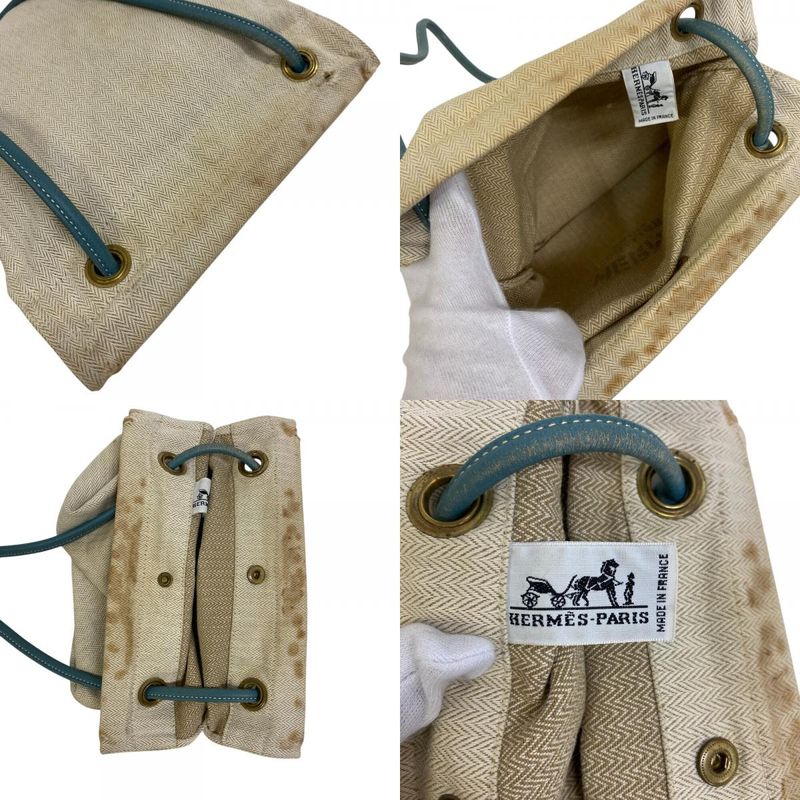 Hermes Aline PM Toile Shoulder Bag Oblique Shoulder Brand Ladies Blue Ladies