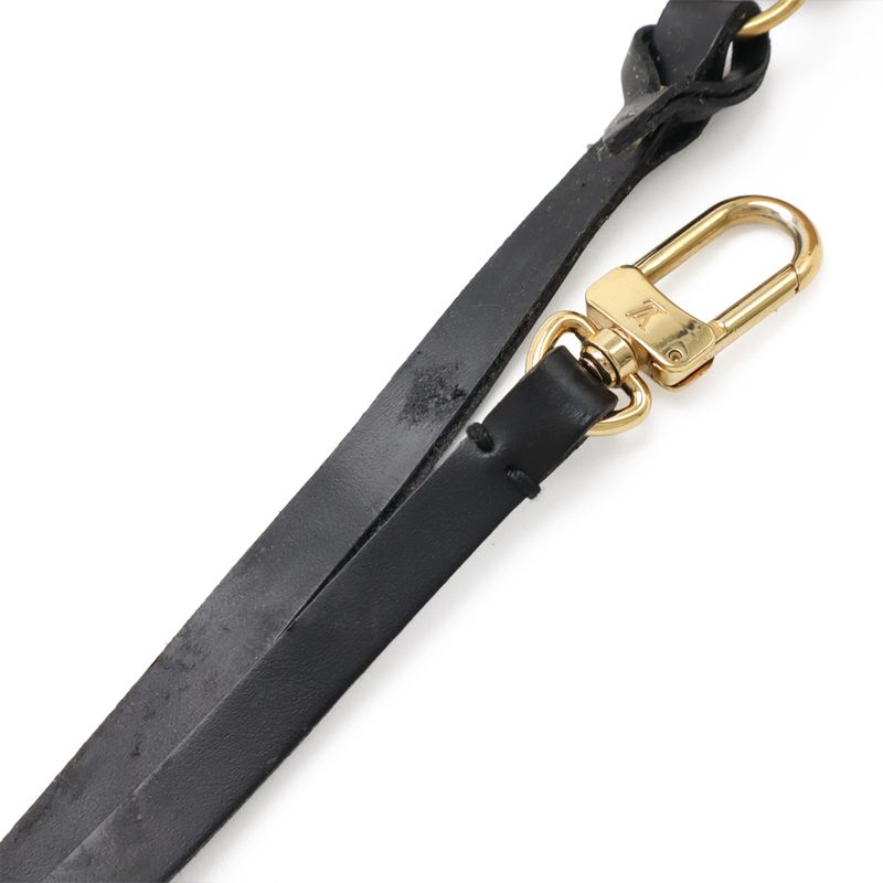 Louis Vuitton Epi Pochette Accessoire Accessory Pouch Handbag Noir Black Gold