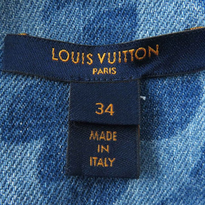 Louis Vuitton 21SS Giant Monogram Front Zip Sleeveless Denim Dress Indigo Blue
