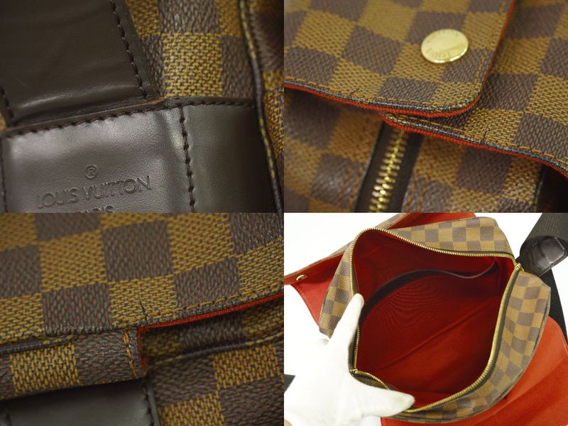 Authentic Louis Vuitton LV Naviglio Damier Ebène Shoulder Bag Messenger Bag