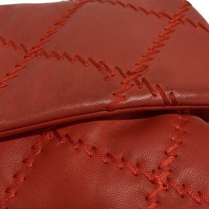 Chanel Shoulder Bag Ultra Stitch Orange Flap Bag / Silver Hardware / Chain