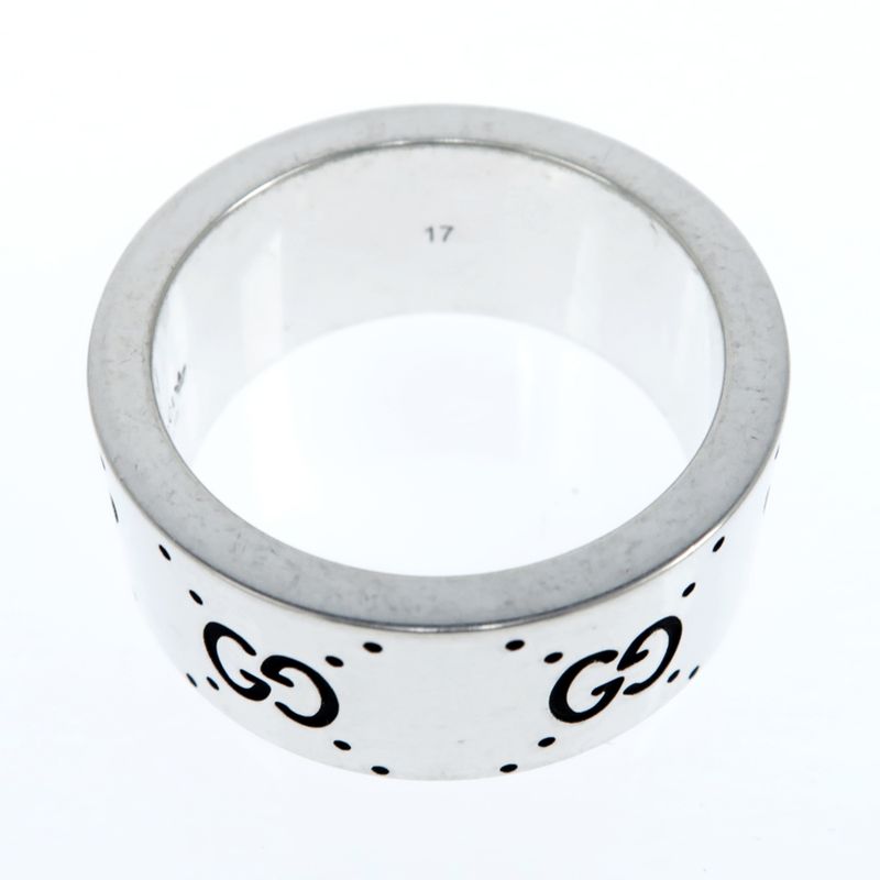 Gucci Adidas Collaboration Ring Engraving Wide Trefoil 17 Ag925 Jewelry