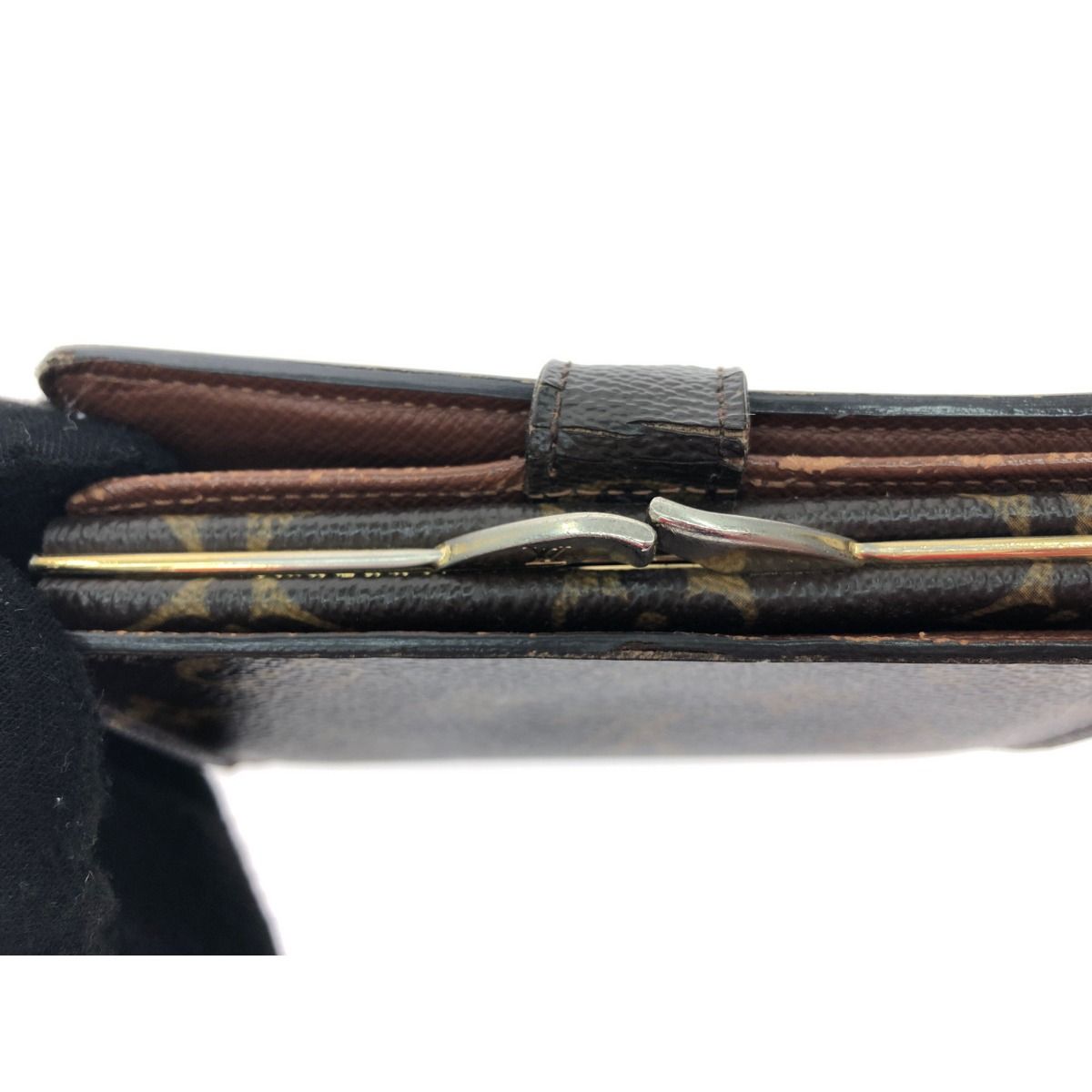 Louis Vuitton Women's Bifold Wallet Clasp Monogram Portomone Bier Viennois