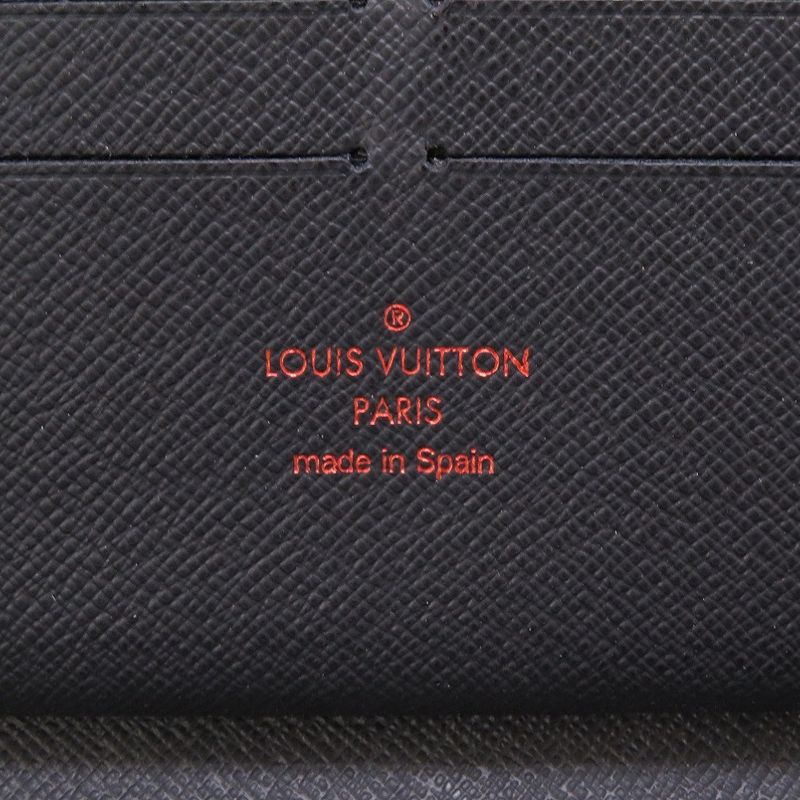 Louis Vuitton Monogram Ink Upside Down M62931 Zippy Organizer Navy Round Zipper
