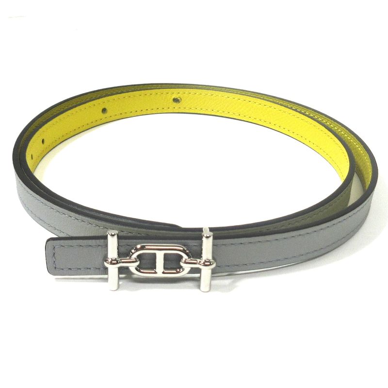 Hermes Belt 75 Ancre / Chaine D'ancre Blue Glacier / Jeanne De Naples Silver