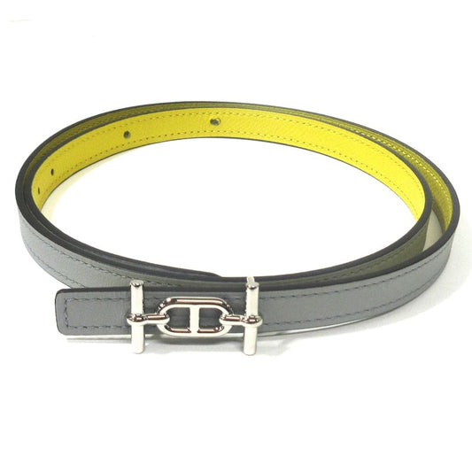 Hermes Belt 75 Ancre / Chaine D'ancre Blue Glacier / Jeanne De Naples Silver