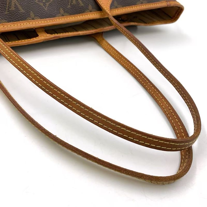 Louis Vuitton Neverfull MM Monogram Leather X PVC Brown Tote Bag Gold M40156