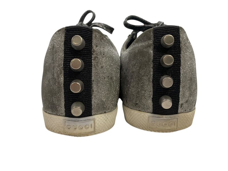 2120 Gucci Sneakers Sherry Line Glitter Sneakers Uk7 Approx 26.5cm (10.43in)