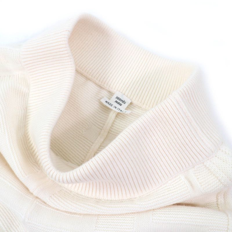 Hermes 2022 2h2407da 100% Wool H-pattern Knitting Long Knit Pants Bottoms 34