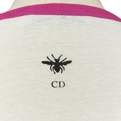24aw Christian Dior Miss Dior Graffiti Cotton Linen T-Shirt 453t40a4554 Size M