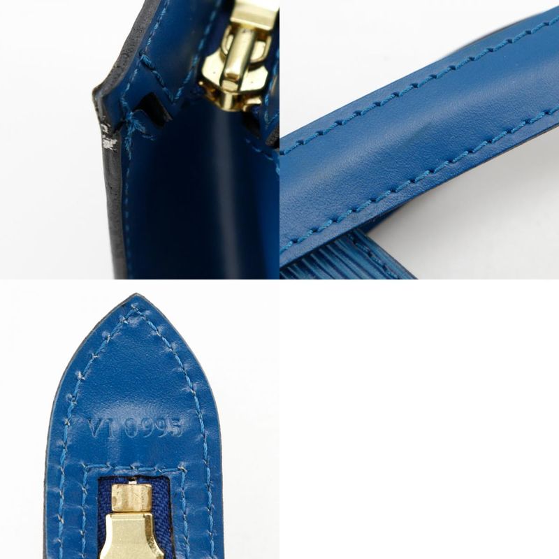 Louis Vuitton Saint-jacques M52275 Epi Leather Toledo Blue Vi0995 Ladies Handbag