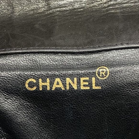 Chanel Backpack Daypack Matelasse Lambskin Black Gold Hardware Women