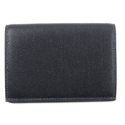 Cartier Santos Leather Logo Plate Fold Business Card Holder Pass Case Card